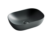 Ceramicanova Element Умывальник накладная чаша прямоугольная 46х33 CN6009MDH Темный антрацит матовый от интернет-магазина Purezza 