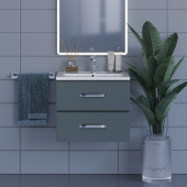 Uperwood Foster Тумба под раковину для ванной комнаты (60 см, подвесная) 291020520 Серый от интернет-магазина Purezza 