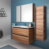 Creavit Verti Тумба с раковиной подвесная 100х45 NE0100.42.VV Орех от интернет-магазина Purezza 