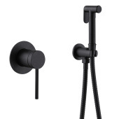 ABBER Emotion Смеситель с гигиеническим душем AF8825B Черный матовый от интернет-магазина Purezza 