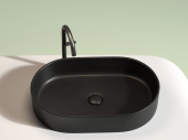 Ceramicanova Element Умывальник чаша накладная овальная 60.8х38.5 CN6048MB Черный матовый от интернет-магазина Purezza 