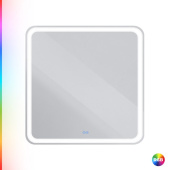Cezares MULTICOLORE Зеркало с разноцветной встроенной подсветкой RGB и выключателем сенсорным 12V, 220-240V, 800x800 CZR-SPC-MC-800-800-RGB-TCH от интернет-магазина Purezza 