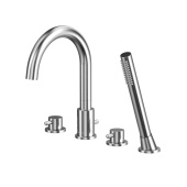 Whitecross Смеситель для ванны на 4 отверстия Y1232NIB Брашированный никель от интернет-магазина Purezza 