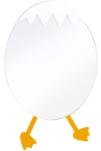 Creavit DUCKY Зеркало детское, "Яйцо" 20,8х30,7 DC30035-B Желтый от интернет-магазина Purezza 