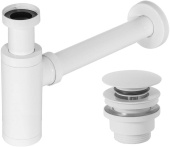 Rea Сифон и донный клапан для раковины REA-A6952 Белый от интернет-магазина Purezza 