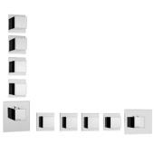 Bossini Cube Наружная часть термостата HighFlow с отдельными панелями, квадратная рукоятка Z032208.030 от интернет-магазина Purezza 