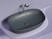 Ceramicanova Element Умывальник накладная чаша овальная 60х38 CN6049MDH Темный антрацит матовый от интернет-магазина Purezza 