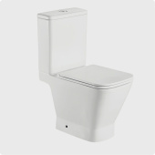 Aquame Унитаз напольный Rimless c сиденьем SoftClose, горизонтальный выпуск, open back AQM1006 Белый глянцевый от интернет-магазина Purezza 