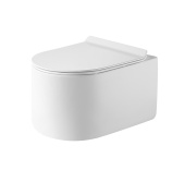Grossman Thin Rim Унитаз подвесной тонкий ободок 50х36 см, с тонкой крышкой микролифт, смыв торнадо, арт. GR-5606SQ от интернет-магазина Purezza 
