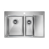Paulmark LIGA L Кухонная мойка 78х51 см PM227851-BSL Нержавеющая сталь от интернет-магазина Purezza 