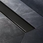 Bettoserb Compact Line Matte Black Душевой лоток под плитку / чёрный, длина 550/650/750/850 от интернет-магазина Purezza 