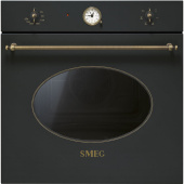 Smeg SF800AO духовой шкаф цвет антрацит, фурнитура латунная от интернет-магазина Purezza 