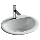 Ceramicanova Sun Раковина встраиваемая сверху овальная с переливом 51,5х45,5 CN6080 Белый от интернет-магазина Purezza 