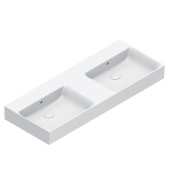 Catalano Premium Раковина двойная 120х47 см, подвесная, на мебель, без отверстий для смесителя, 0221220001 от интернет-магазина Purezza 