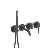 Aquatek Европа AQ1344MB смеситель для ванны встроенный (внешняя и скрытая часть), матовый черный от интернет-магазина Purezza 