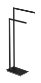 Langberger Accessories Стойка напольная с двойным полотенцедержателем 71181-BP Матовый черный от интернет-магазина Purezza 