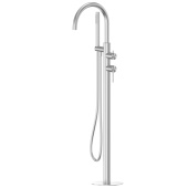 ABBER Wasser Kreis 316 Смеситель напольный для ванны AF8115BST Брашированная сталь от интернет-магазина Purezza 