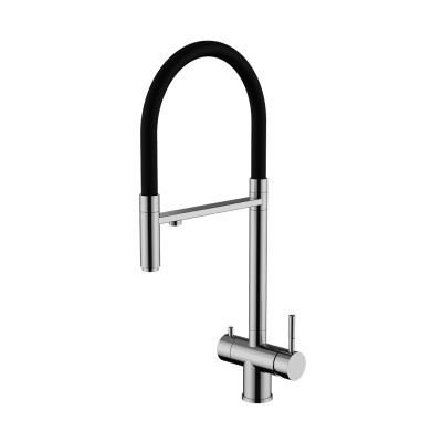 Knotlor Infinity Смеситель для кухни с каналом для питьевой воды SS-16 Сталь от интернет-магазина Purezza 