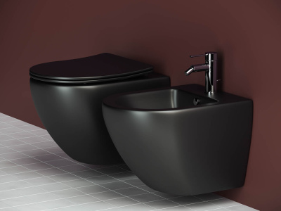 Ceramicanova Metropol Подвесное биде CN4003MB Черный матовый от интернет-магазина Purezza 