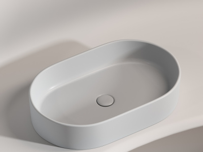 Ceramicanova Element Умывальник чаша накладная овальная 60.8х38.5 CN6048MSG Серый матовый от интернет-магазина Purezza 
