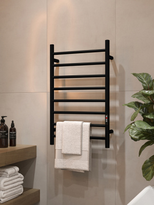 Maxonor IDEAL Электрический полотенцесушитель 800х500 PL-TRE10SS8-7 (50) Матовый черный от интернет-магазина Purezza 