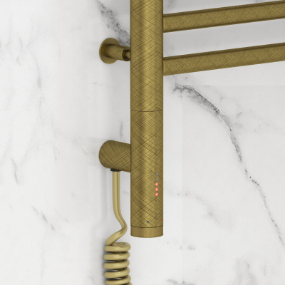 Сунержа Богема с полкой 3.0 Электрический полотенцесушитель 800х400 Состаренная бронза от интернет-магазина Purezza 