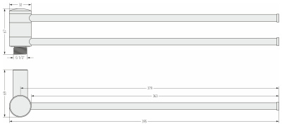 Сунержа Полотенцедержатель 360 L 400 05-2003-0400 Состаренная бронза от интернет-магазина Purezza 