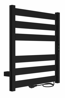 INDIGO Oktava Slim 5 Электрический полотенцесушитель 600х500 LСLOKS5E60-50BRRt Черный муар от интернет-магазина Purezza 