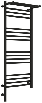 Сунержа Богема с полкой 3.0 Электрический полотенцесушитель 1000х400 Матовый черный от интернет-магазина Purezza 