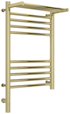 Сунержа Богема с полкой 3.0 Электрический полотенцесушитель 600х400 Шампань от интернет-магазина Purezza 