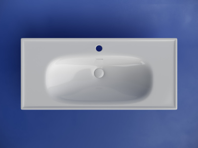 Ceramicanova Sabo Раковина накладная с отверстием под смеситель 100.5х46 CN13003 Белый от интернет-магазина Purezza 