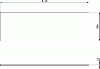 Ideal Standard I.LIFE Фронтальная панель 170x55 для прямоугольной ванны (T475901, T476001, T476101, T476301) T478501 Белый от интернет-магазина Purezza 