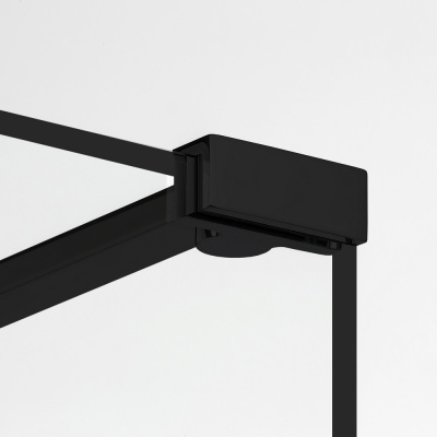 New Trendy NEW MODUS BLACK Душевое ограждение, длина от 120 до 170 см, глубина 120 см, профиль черный матовый, стекло прозрачное, 0.8 см толщина стекла, две секции от интернет-магазина Purezza 