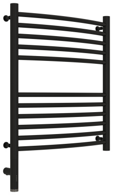 Сунержа Богема 3.0 выгнутая Электрический полотенцесушитель 600х500 Матовый черный от интернет-магазина Purezza 