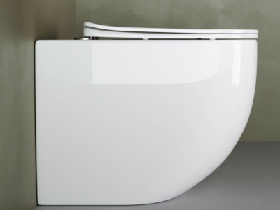 Ceramicanova Mia Rimless Напольный приставной унитаз CN1810 Белый от интернет-магазина Purezza 