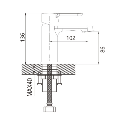 Shevanik Смеситель для раковины S8101H Черный от интернет-магазина Purezza 