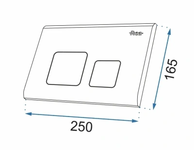 Rea H Chrom Кнопка для инсталляции REA-E5691 Хром матовый от интернет-магазина Purezza 