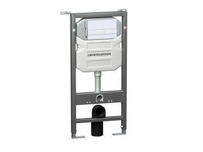 Ceramicanova Envision Система инсталляции для унитазов с кнопкой смыва Flat, белая CN1002W от интернет-магазина Purezza 