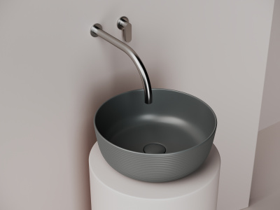 Ceramicanova Element Раковина накладная 35.6х35.6 CN6073MDH Темный антрацит матовый от интернет-магазина Purezza 