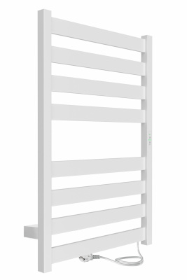 INDIGO Oktava Slim 5 Электрический полотенцесушитель 800х500 LСLOKS5E80-50WMRt Матовый белый от интернет-магазина Purezza 