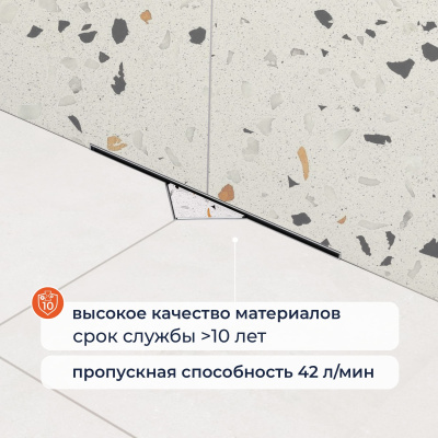 RGW SDR-60 Душевой трап с креплением к стене, с основой под плитку, 21216000-011 от интернет-магазина Purezza 