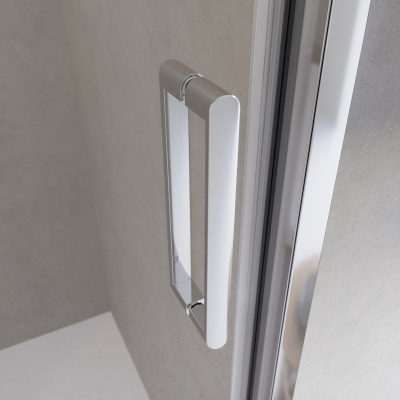 Belbagno LUCE-BF-1 душевая дверь в нишу, ширина 100/120/130/140/150 см, цвет профиля хром, прозрачное стекло от интернет-магазина Purezza 