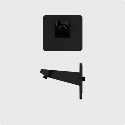 Aquame Держатель верхнего душа, настенный AQM8701MB Черный от интернет-магазина Purezza 
