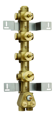 Bossini Oki/Cube Внутренняя (скрытая) часть термостатического смесителя с девиатором на 5 потребителей Z030275000 от интернет-магазина Purezza 