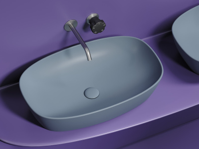 Ceramicanova Element Умывальник накладная чаша овальная 60х38 CN6049MHL Серо-голубой матовый от интернет-магазина Purezza 