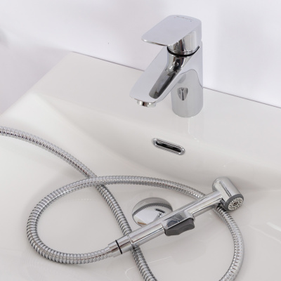 BelBagno DUE Смеситель для раковины с гигиеническим душем DUE-LVM/HGN-CRM-W0 от интернет-магазина Purezza 