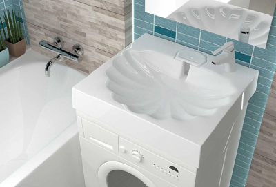 MARKO Ариэль 60 Раковина для установки над стиральной машиной 60х54, арт. 5238600 от интернет-магазина Purezza 