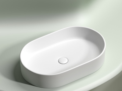 Ceramicanova Element Умывальник чаша накладная овальная 60.8х38.5 CN6048MW Белый матовый от интернет-магазина Purezza 