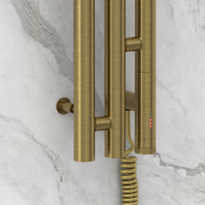 Сунержа Терция 3.0 Электрический полотенцесушитель 1500х106 Состаренная латунь от интернет-магазина Purezza 