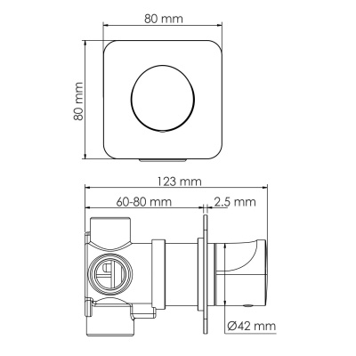 WasserKRAFT Havel Переключатель на 3 выхода A283 Матовое золото от интернет-магазина Purezza 